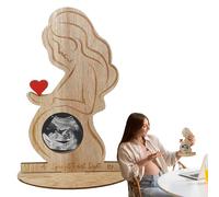 Sonogram Photo Frame - Handmade Solid Wood, Elegant Design Details, Memory Preserving Presentation Solution, Decorative Frame | for Home Office Bedside Table Worktop Family Room