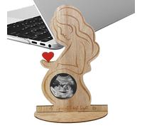 Sonogram Photo Frame | Wood Sonogram Photo Album - Decorative Tabletop Ornament, Baby Keepsake for Bedside Desks Tables Living Room Display