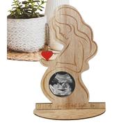 Sonogram Photo Frame - Wooden Ultrasound Photo Frame,Pregnancy Announcement, Tabletop Decoration for Tables Bedroom Bedside Living Room