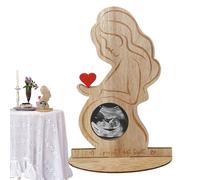 Sonogram Photo Frame | Wooden Ultrasound Picture Frame for Baby Scan Keepsake | Pregnancy Announcement & Reveal Gift | Baby Memory Display Stand for Desk, Shelf, Nursery, Living Room or Bedroom