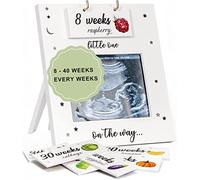Sonogram Picture Frame - Weekly Fruit & Vegs Pregnancy Milestone, Pregnancy Tracker For Bump Growth, First Ultrasound Picture Frame, Pregnancy Gifts For Expecting Parents, Pregnancy Announcement