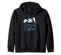 Sonographer Funny Ultrasound Tech Scan Caffeine Coffee Zip Hoodie