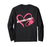 Sonographer Heart Ultrasound Medical Imaging Technician Long Sleeve T-Shirt