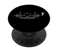 Sonographer Heartbeat Line Ultrasound Medical Imaging PopSockets Adhesive PopGrip