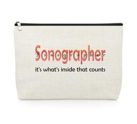 Sonographer Makeup Bag Sonographer Gifts Appreciation Present for Coworker Ultrasound Tech Gifts for Women Radiologist Cosmetic Bag Christmas Graduation Present Radiology Zipper Pouch Travel