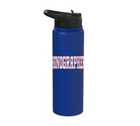 Sonographer Technologist RDMS Tech Pink Toile Floral Stainless Steel Insulated Water Bottle