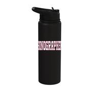 Sonographer Technologist RDMS Tech Pink Toile Floral Stainless Steel Insulated Water Bottle