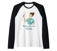 Sonographer Ultrasound Tech Make Those Miracles Visible Raglan Baseball Tee