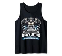 Sonographer Ultrasound Tech Weight Lifting High Frequencies Tank Top