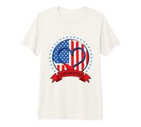 Sonography Ultrasound Tech American Flag Sonographer Premium T-Shirt
