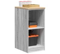 Sonoma Garage Storage Cabinet Grey with Solid Pine Worktop 40 x 51 x 85 cm, 2 Shelves, Versatile Workshop Cabinet for Tools, Warehouse, Office and Commercial Use