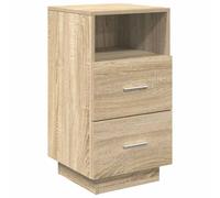 (Sonoma oak, 1 pcs) vidaXL Bedside Cabinets 2 pcs with 2 Drawers White 36x36x68 cm bedside table