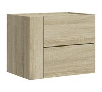 (sonoma oak, 1 pcs) vidaXL Wall-mounted Bedside Cabinet Floating Bed Table Side Cabinet Smoked Oak