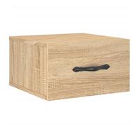 (sonoma oak, 1 pcs) vidaXL Wall-mounted Bedside Cabinet Floating Cabinets Nightstands Smoked Oak