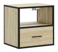 (sonoma oak, 1 pcs) vidaXL Wall-mounted Bedside Cabinet Smoked Oak 40x31x39.5 cm cabinet