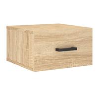 (sonoma oak, 1 pcs) vidaXL Wall-mounted Bedside Cabinets Floating Cabinets 2 pcs Concrete Grey