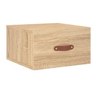 (sonoma oak, 1 pcs) vidaXL Wall-mounted Bedside Cabinets Side Cabinet Bedside Table Nightstand