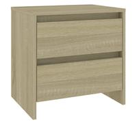 (sonoma oak, 1) vidaXL 1/2x Bedside Cabinet Chipboard Home Side End Accent Table Multi Colours