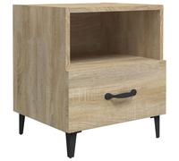 (sonoma oak, 1) vidaXL 1/2x Bedside Cabinet Engineered Wood End Table Nightstand Multi Colours