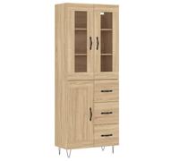 (sonoma oak, 1 wood door 3 drawers) vidaXL Highboard Sideboard Storage Cabinet Home Side Cabinet Engineered Wood