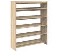 (sonoma oak, 100 cm/ 80 cm) vidaXL Shoe Rack Shoe Cabinet Shoe Storage Shelf Hall Cupboard Engineered Wood