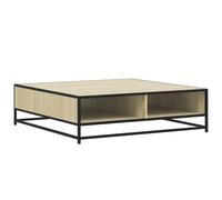 vidaXL Coffee Table Sonoma Oak 100x100x30 cm Engineered Wood and Metal