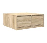 vidaXL Coffee Table with Drawers Sonoma Oak 100x100x40 cm
