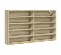 (sonoma oak, 100 x 15 x 58 cm) vidaXL Vitrine Cabinet Wall Mounted Cabinet Floating Cabinet Engineered Wood