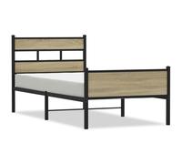 Metal Bed Frame without Mattress Bed Base Bedstead Entertainment Centre vidaXL