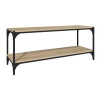 vidaXL Single Shelf Sonoma Oak Industrial Style TV Cabinet - Size: 41 x 100 x 33cm - Brown - Wilko