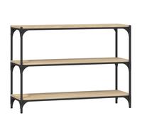 (sonoma oak, 100 x 33 x 70.5 cm) vidaXL Book Cabinet Engineered Wood and Steel Media Rack Multi Colours/Sizes