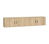 (sonoma oak, 100 x 34.5 x 40 cm/ 2 pcs) vidaXL Wall-mounted TV Cabinets Hanging TV Stand Floating TV Wall Unit 3 pcs
