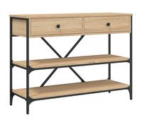 (sonoma oak, 100 x 34.5 x 75 cm) vidaXL Console Table with Drawers and Shelves Side End Table Engineered Wood