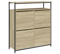 vidaXL Shoe Cabinet with 4 Flip-Drawers Sonoma Oak 100x34x112 cm