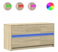 (sonoma oak, 100 x 34 x 50 cm) vidaXL TV Cabinet with LED TV Stand TV Unit Media Unit Engineered Wood