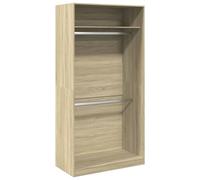 (sonoma oak, 100 x 50 x 200 cm/ 1 shelf piece) vidaXL Wardrobe Clothing Storage Hanger Clothes Cabinet Closet Engineered Wood
