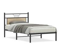 (sonoma oak, 107 x 203 cm) vidaXL Bed Frame without Mattress Smoked Oak 90x190 cm Single Engineered Wood