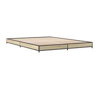 (sonoma oak, 120 x 200 cm/ 14.5 cm) vidaXL Bed Frame Bed Black 180x200 cm Super King Engineered Wood and Metal
