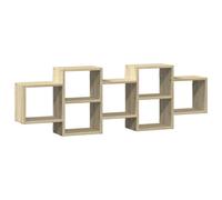 vidaXL Wall Shelf Sonoma Oak 129x18x42 cm Engineered Wood