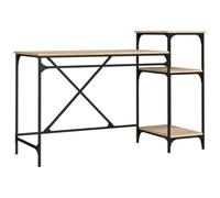 (sonoma oak, 135 x 50 x 90 cm) vidaXL Desk Study Desk Computer Table Office Work Desk Engineered Wood&Iron