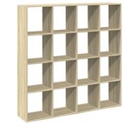 vidaXL 16 Shelf Sonoma Oak Bookcase - Size: 137.5 x 29 x 137.5cm - Brown - Wilko