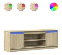 Vidaxl Tv Cabinet With Led Sonoma Oak 139.5X34X50 Cm Engineered Wood