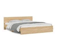 vidaXL Bed Frame Without Mattress Sonoma Oak 160X200 cm, Brown