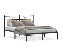 (sonoma oak, 183 x 213 cm) vidaXL Metal Bed Frame without Mattress double bed