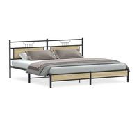 (sonoma oak, 193 x 203 cm) vidaXL Bed Frame without Mattress Engineered Wood