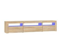 (sonoma oak, 195 x 35 x 40 cm) vidaXL TV Cabinet with LED Lights Media Unit TV Stand Multi Colours/Sizes
