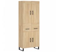 (sonoma oak, 2 doors 2 drawers) vidaXL Highboard Sideboard Tall Storage Cabinet Side Cabinet Engineered Wood