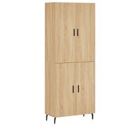 (sonoma oak, 2 doors) vidaXL Highboard Sideboard Storage Cabinet Side Cabinet White Engineered Wood