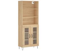 vidaXL Highboard Sonoma Oak 69.5x34x180 cm Engineered Wood