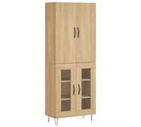 (sonoma oak, 2 glass doors) vidaXL Highboard Sideboard Storage Cabinet Home Side Cabinet Engineered Wood